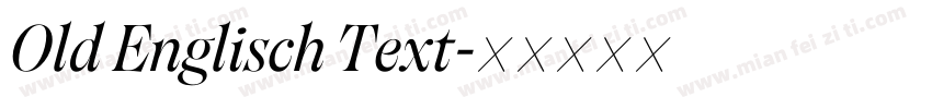 Old Englisch Text字体转换